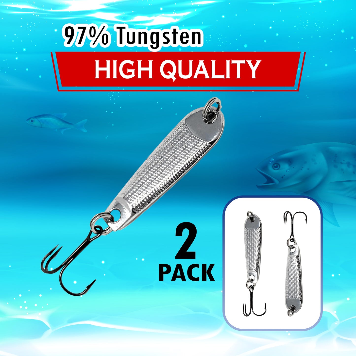 Reaction Tackle Tungsten Jigging Spoons (2-Pack) - Tampa Home & Garden Store