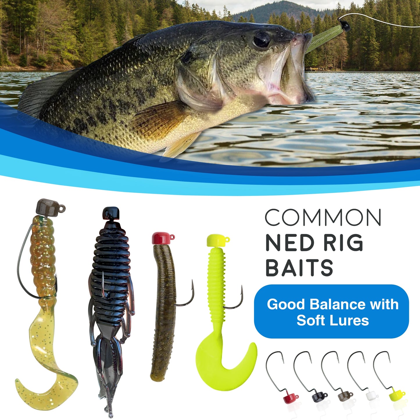 Reaction Tackle Tungsten Ned Rig-Shroom Jigs (5-Pack) - Tampa Home & Garden Store