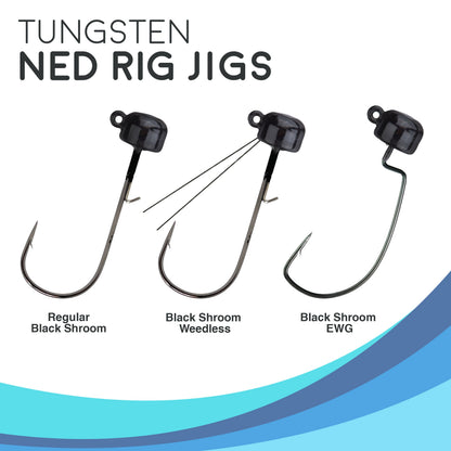 Reaction Tackle Tungsten Ned Rig-Shroom Jigs (5-Pack) - Tampa Home & Garden Store