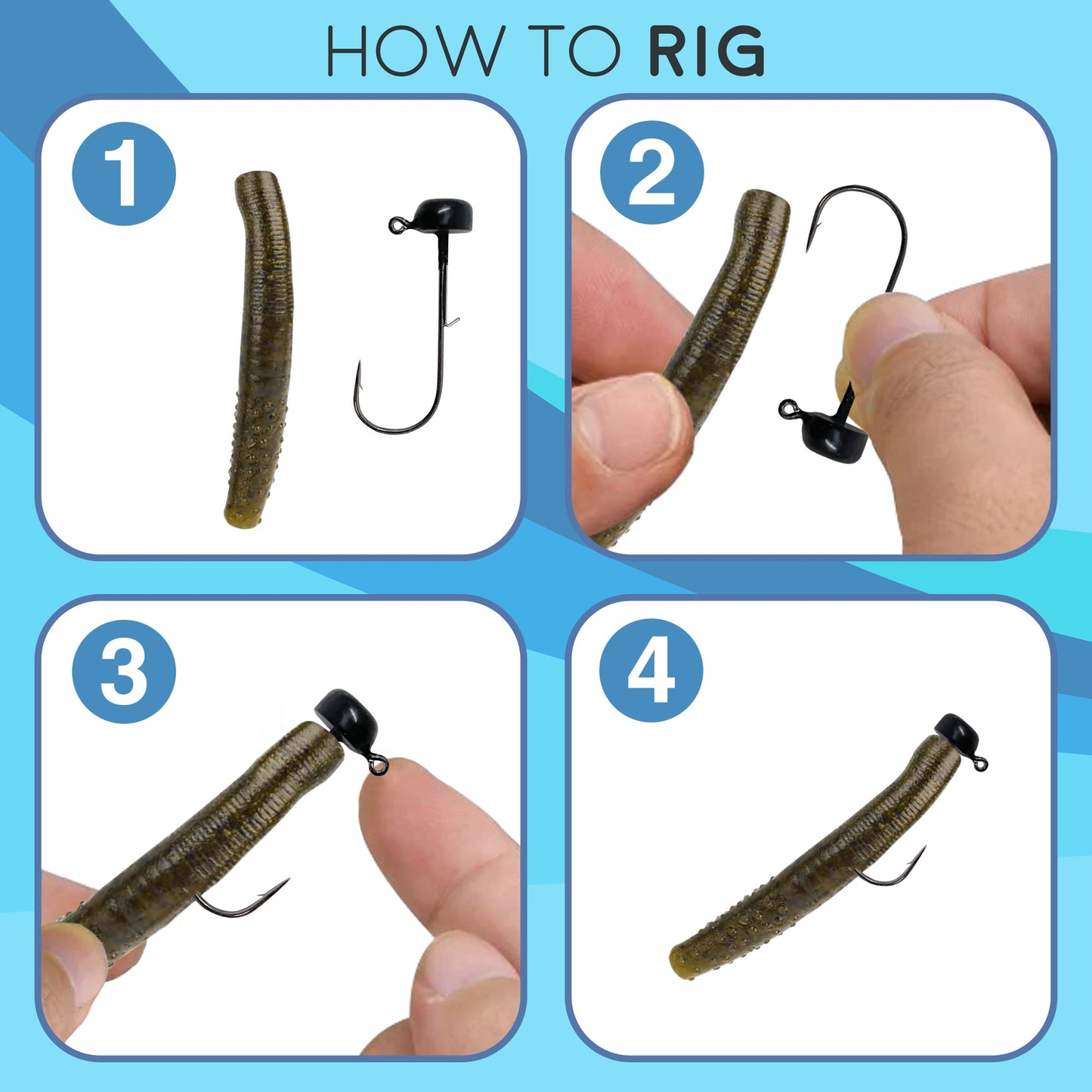 Reaction Tackle Tungsten Ned Rig-Shroom Jigs (5-Pack) - Tampa Home & Garden Store