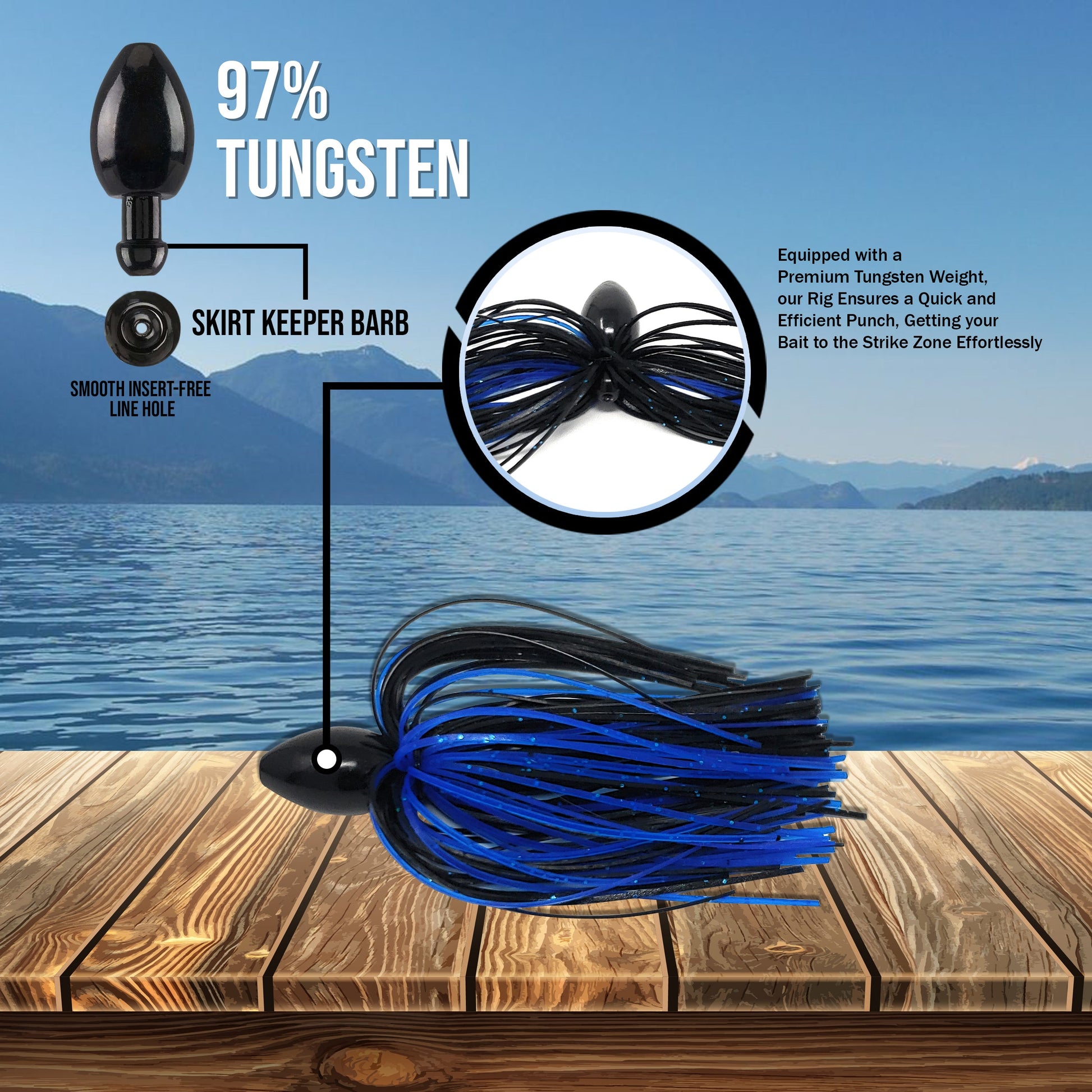 Reaction Tackle Tungsten Punch Rig/Punch Weight with Skirt - Tampa Home & Garden Store