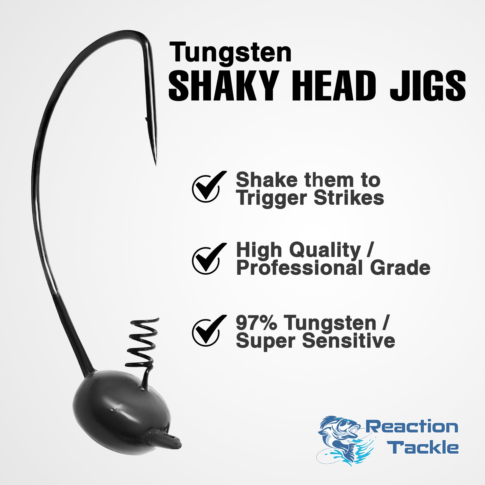 Reaction Tackle Tungsten Shaky Head Jigs 5-Pack - Tampa Home & Garden Store
