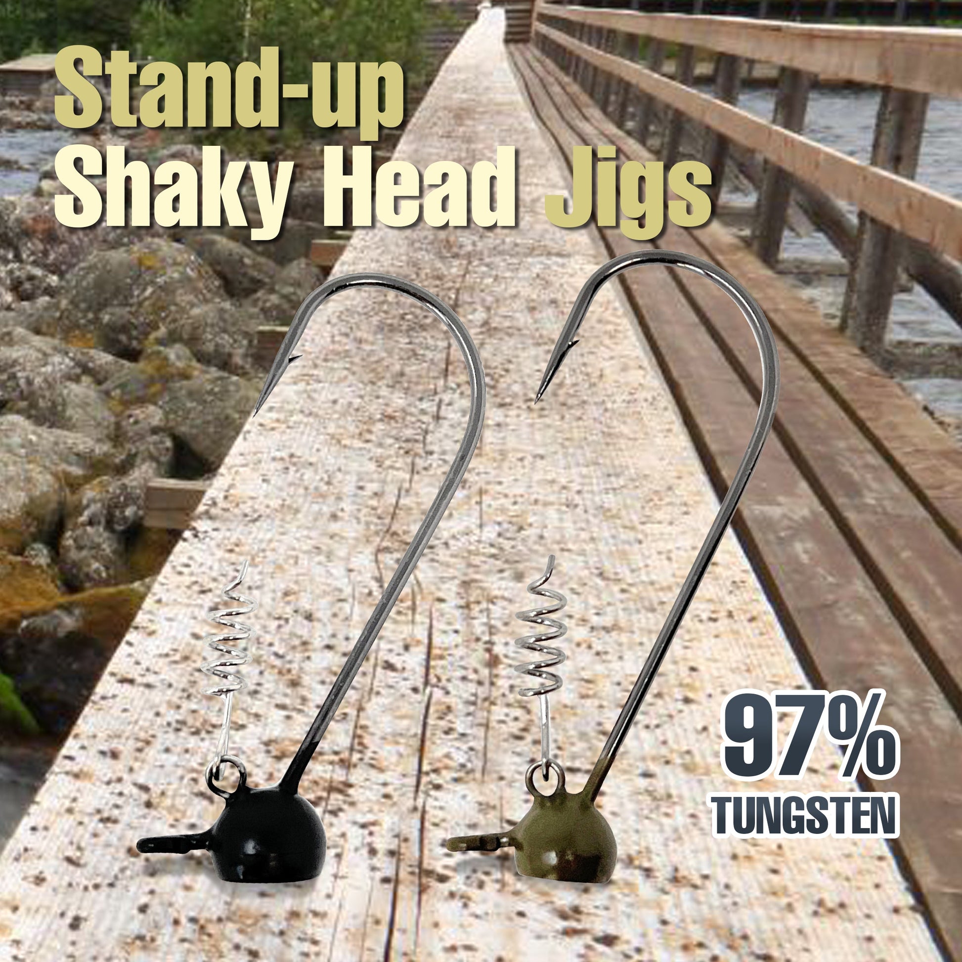Reaction Tackle Tungsten Stand-Up Shaky Head Jigs (5 pack) - Tampa Home & Garden Store