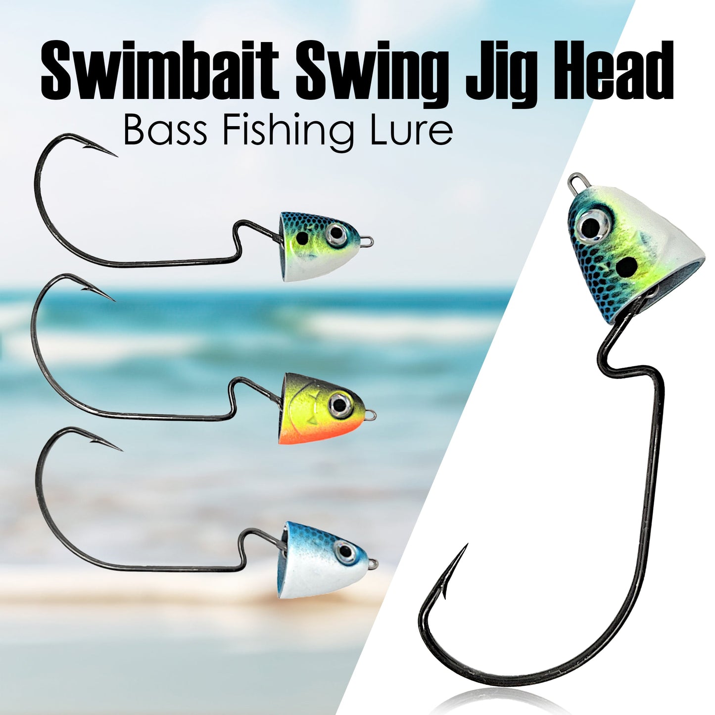 Reaction Tackle Tungsten Swing/ Swimbait Jig Heads - Tampa Home & Garden Store