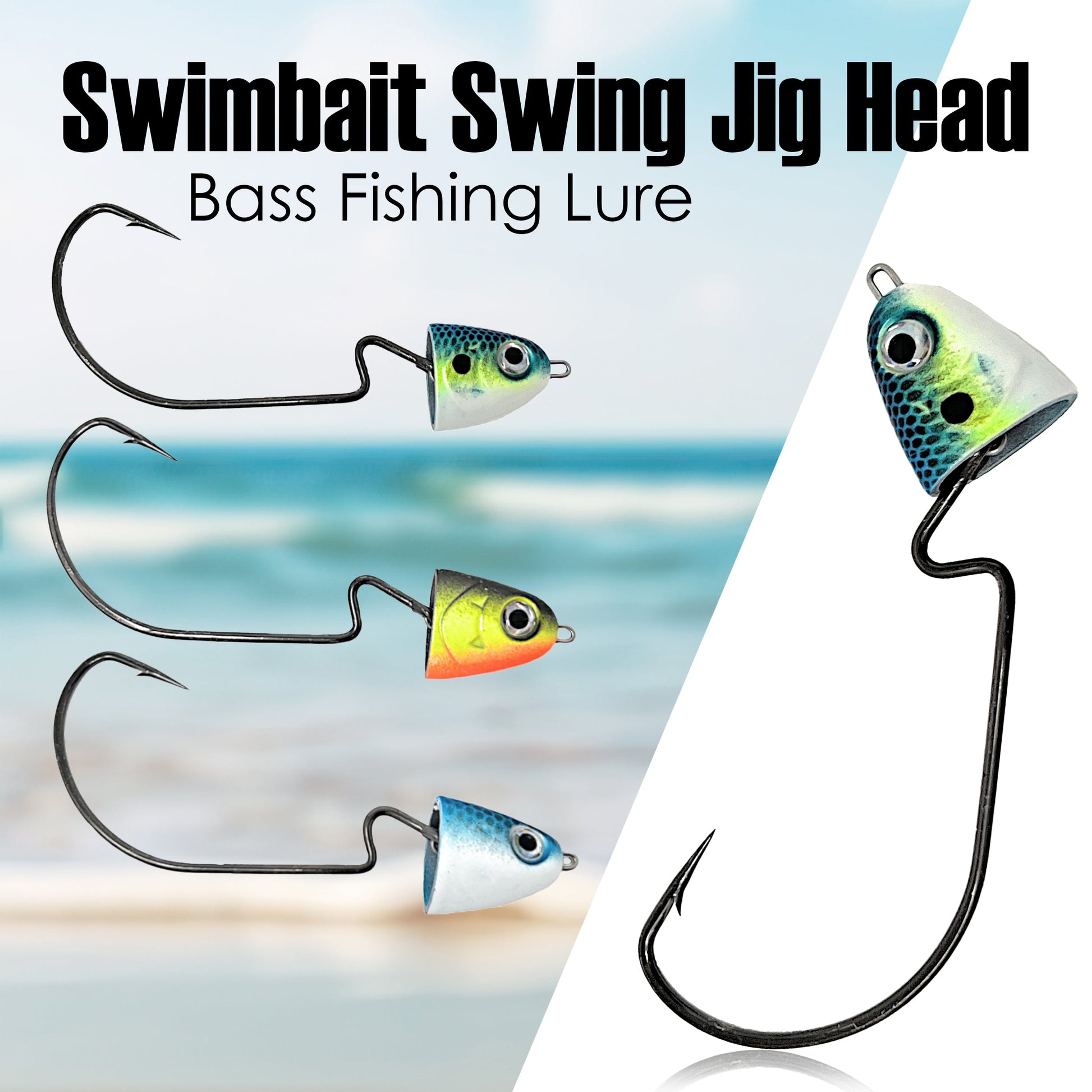 Reaction Tackle Tungsten Swing/ Swimbait Jig Heads - Tampa Home & Garden Store