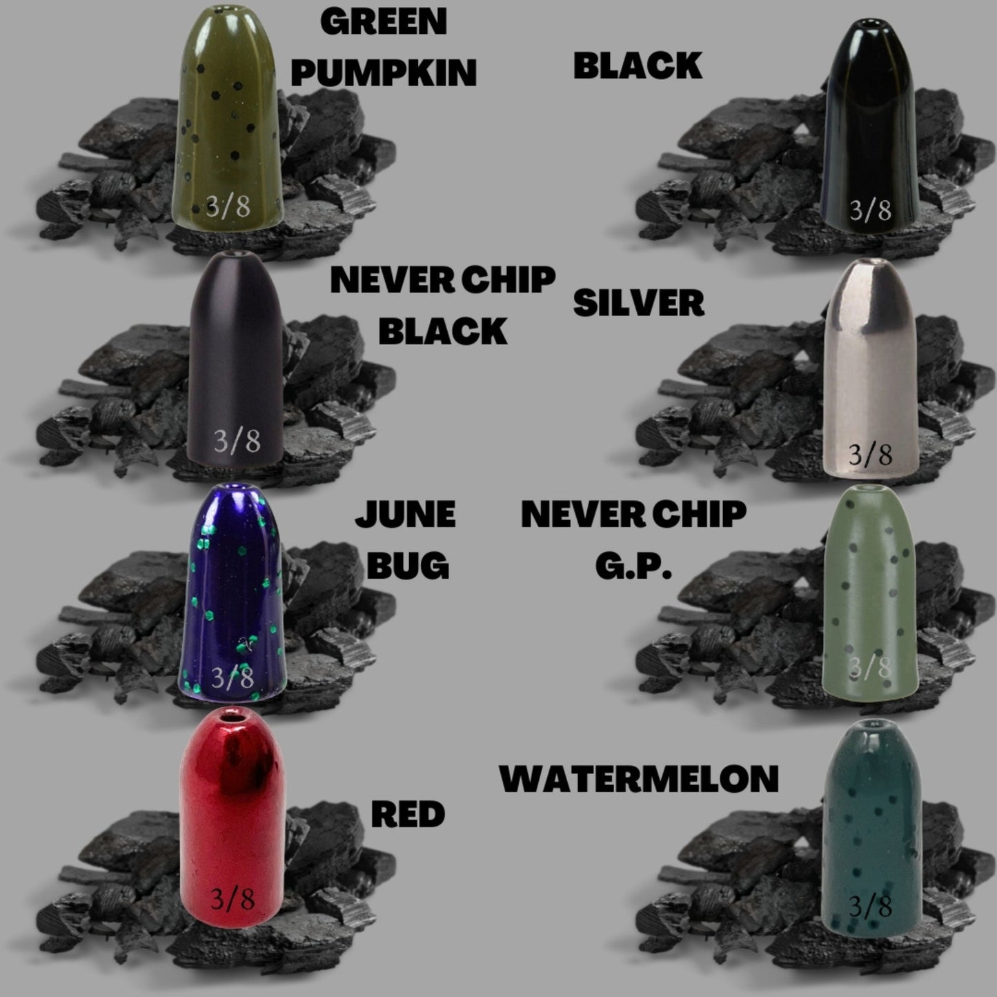 Reaction Tackle Tungsten Worm Weights / Bullet Shaped Sinkers - Tampa Home & Garden Store