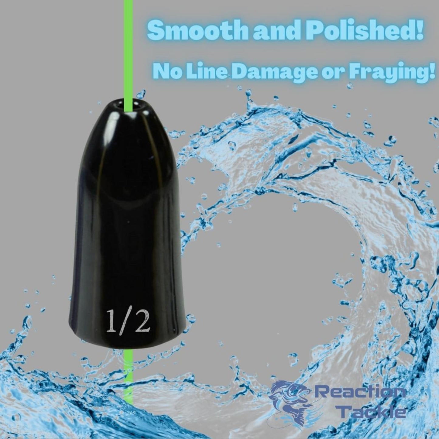 Reaction Tackle Tungsten Worm Weights / Bullet Shaped Sinkers - Tampa Home & Garden Store
