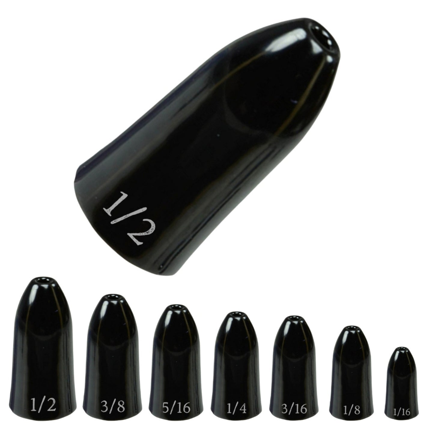 Reaction Tackle Tungsten Worm Weights / Bullet Shaped Sinkers - Tampa Home & Garden Store