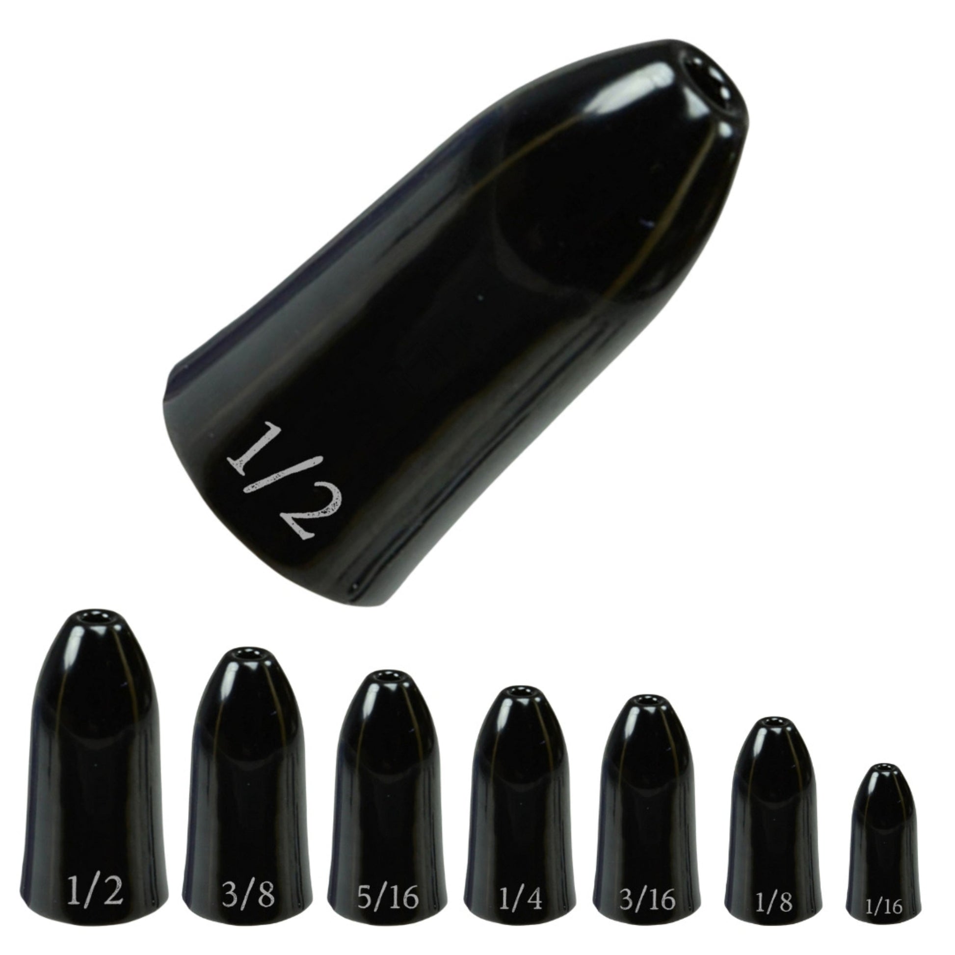 Reaction Tackle Tungsten Worm Weights / Bullet Shaped Sinkers - Tampa Home & Garden Store