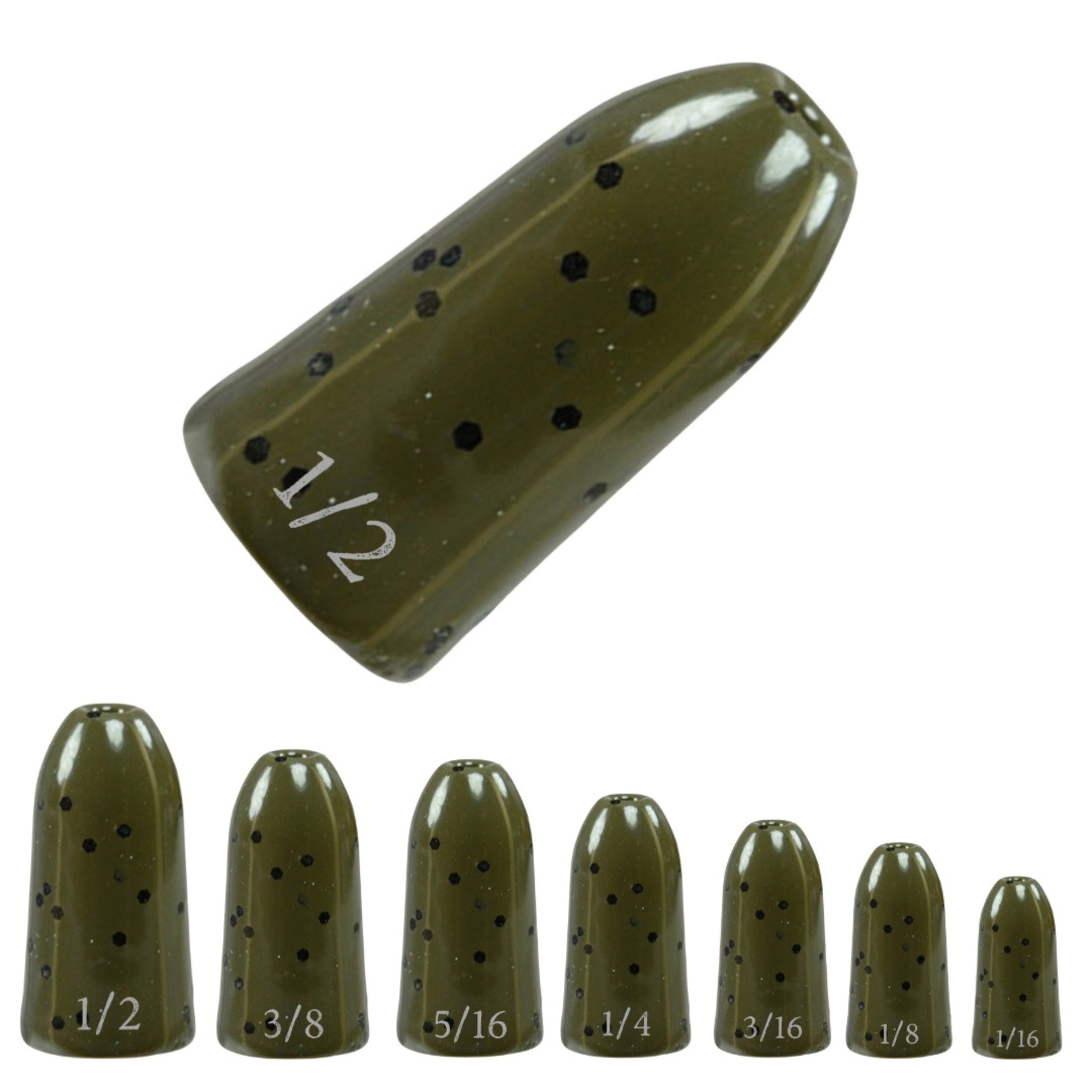 Reaction Tackle Tungsten Worm Weights / Bullet Shaped Sinkers - Tampa Home & Garden Store