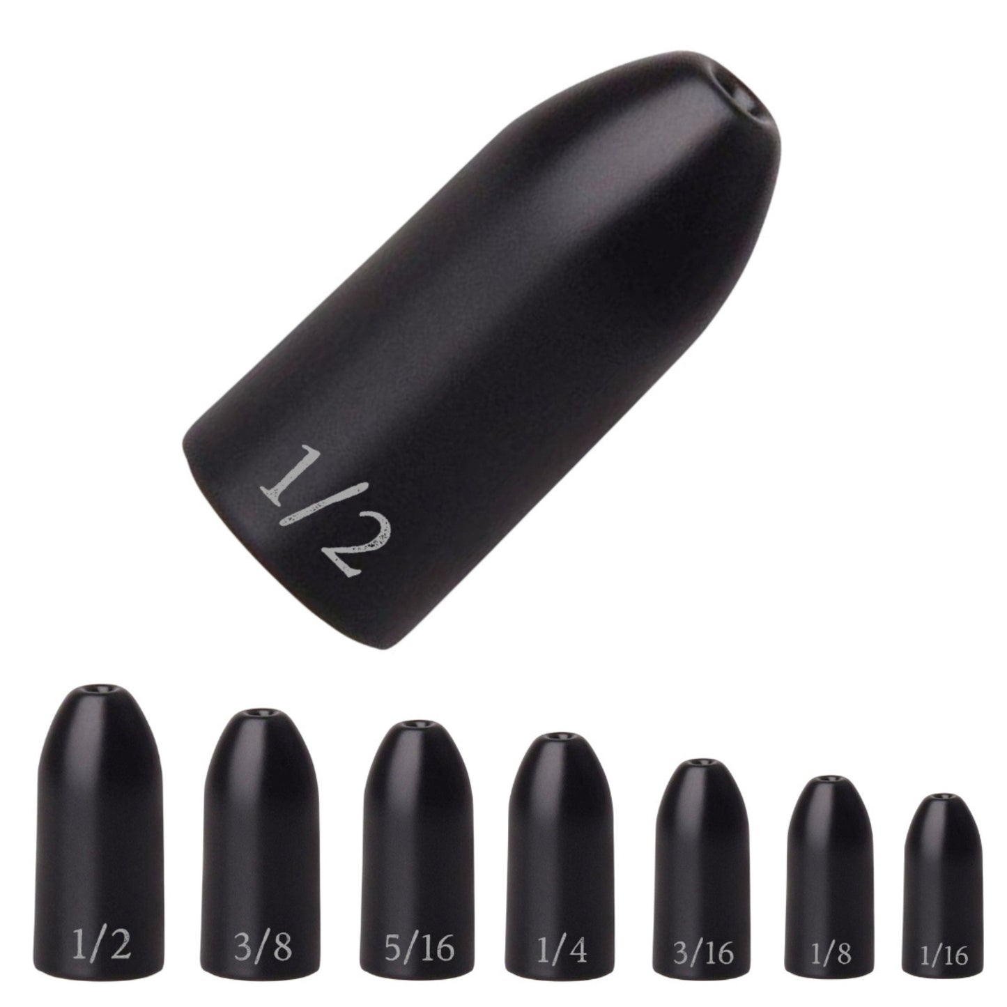 Reaction Tackle Tungsten Worm Weights / Bullet Shaped Sinkers - Tampa Home & Garden Store