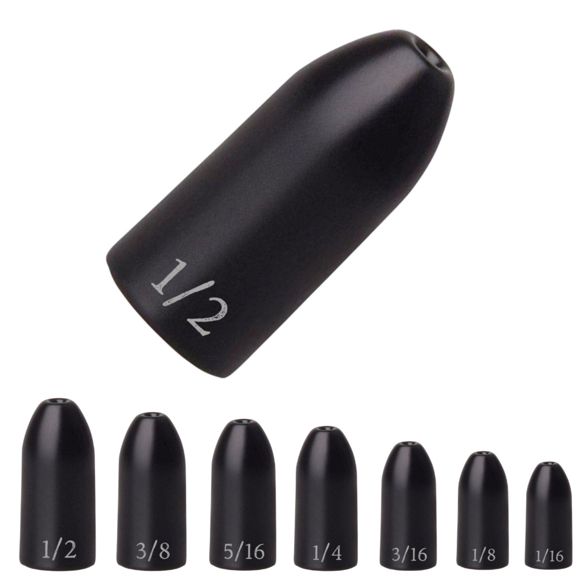 Reaction Tackle Tungsten Worm Weights / Bullet Shaped Sinkers - Tampa Home & Garden Store