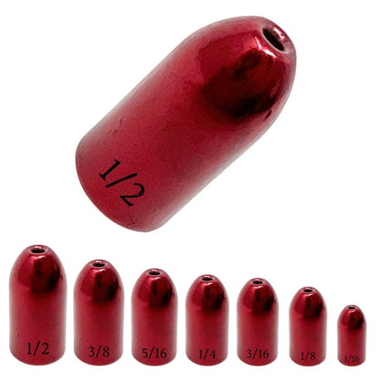 Reaction Tackle Tungsten Worm Weights / Bullet Shaped Sinkers - Tampa Home & Garden Store