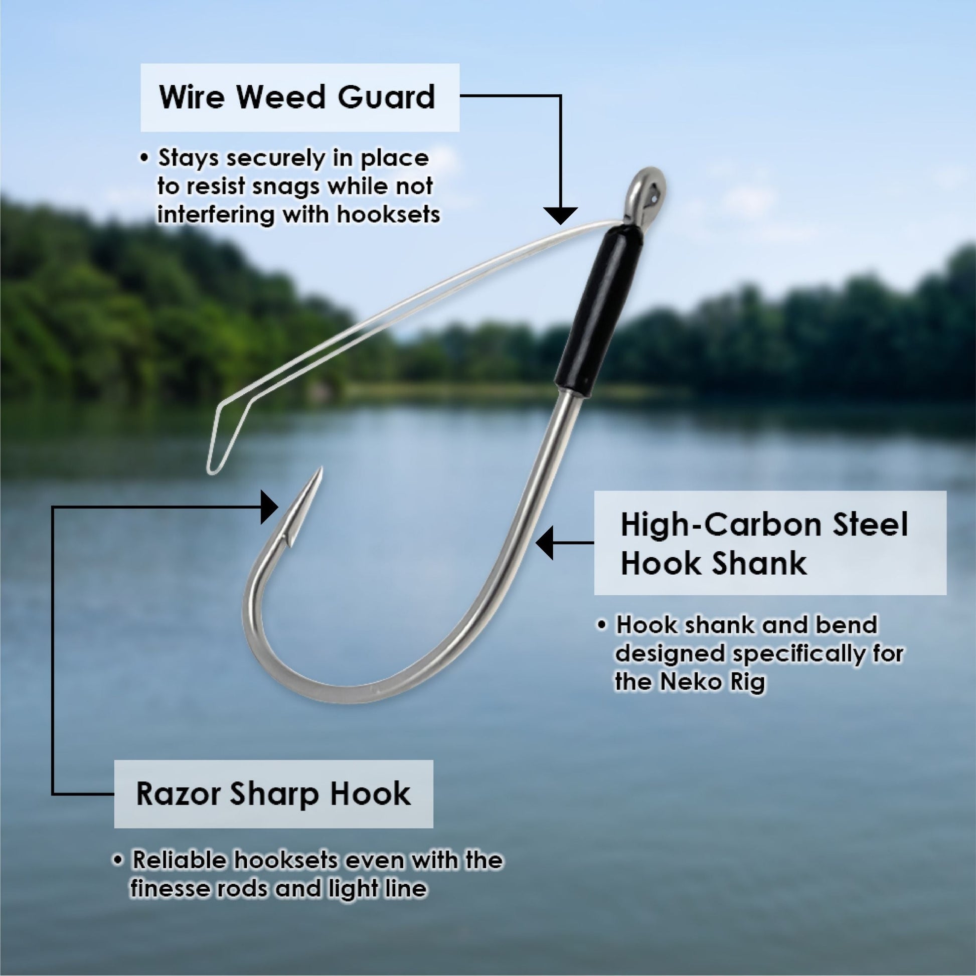 Reaction Tackle Wacky Neko Hooks- 25 Pack - Tampa Home & Garden Store