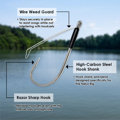 Reaction Tackle Wacky Neko Hooks- 25 Pack - Tampa Home & Garden Store