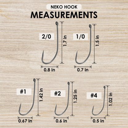 Reaction Tackle Wacky Neko Hooks- 25 Pack - Tampa Home & Garden Store