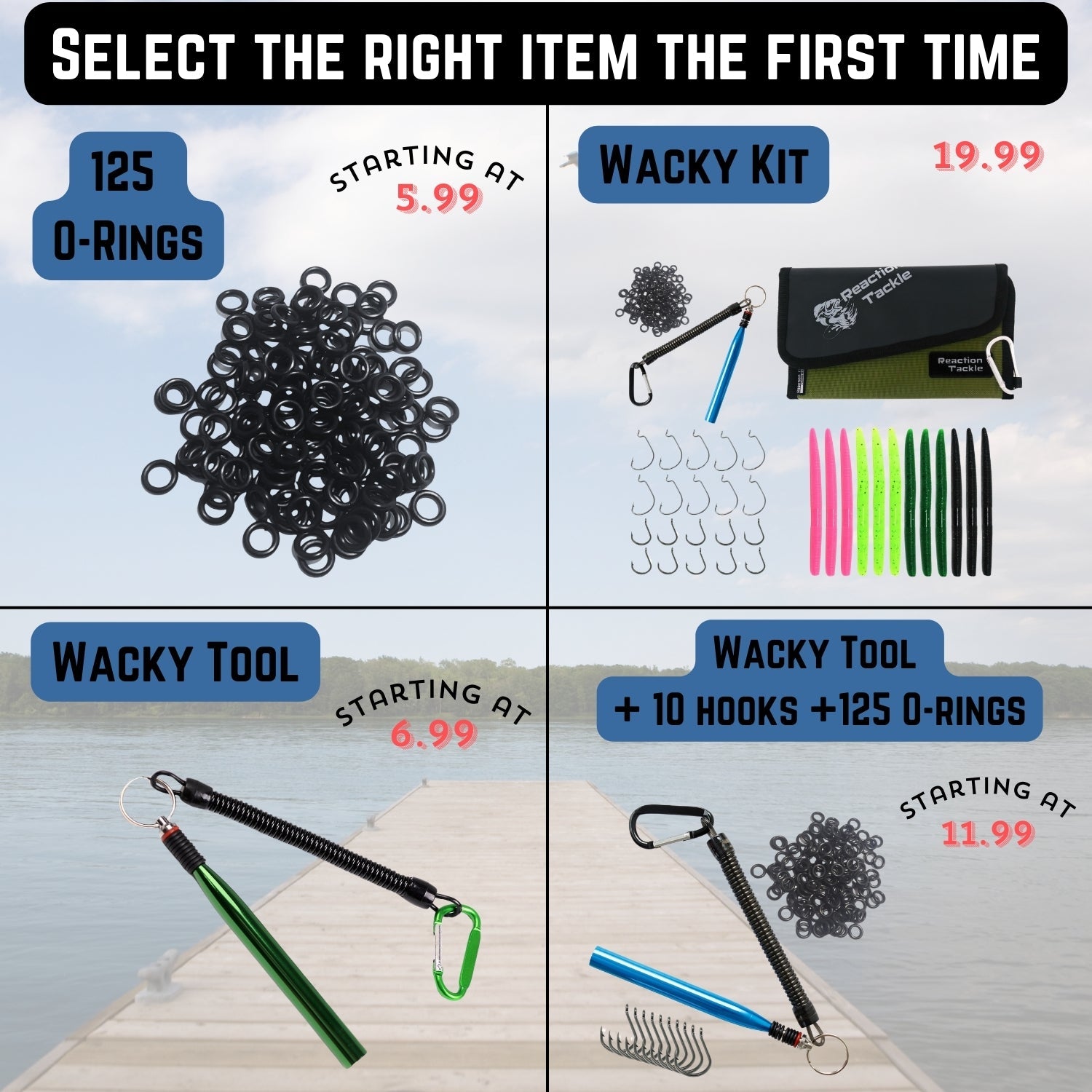 Reaction Tackle Wacky Worm Tools, Sets and Kits - Tampa Home & Garden Store