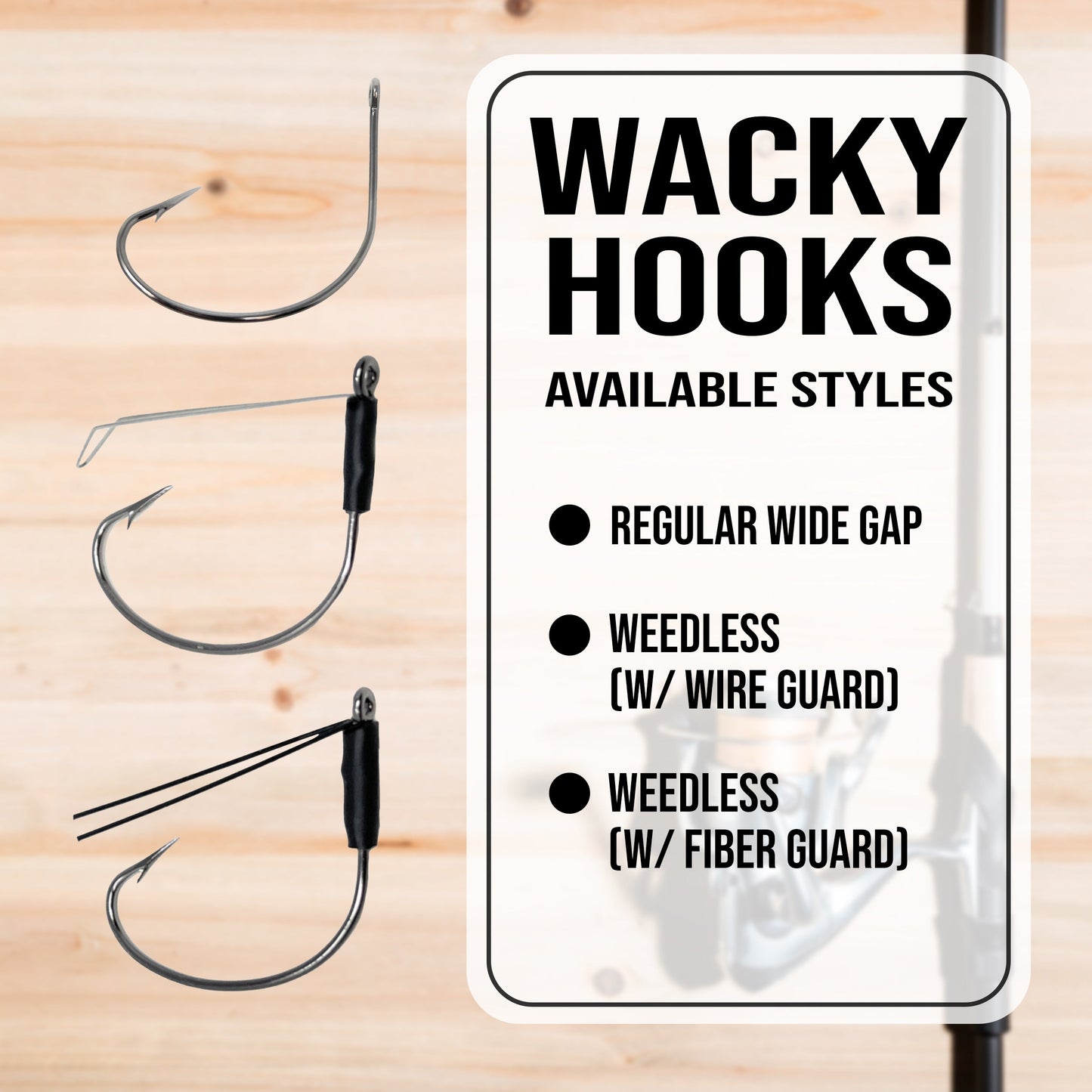 Reaction Tackle Wide Gap Wacky Hooks (25-PACK) - Tampa Home & Garden Store