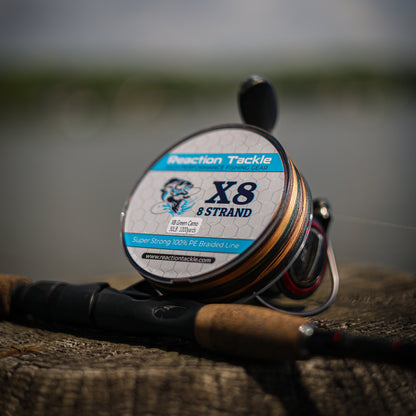 Reaction Tackle X8 Braided Fishing Line - Green Camo 8 Strand - Tampa Home & Garden Store