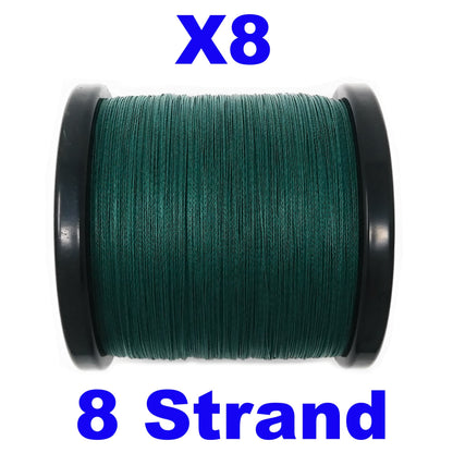 Reaction Tackle X8 Braided Fishing Line - Moss Green 8 Strand - Tampa Home & Garden Store