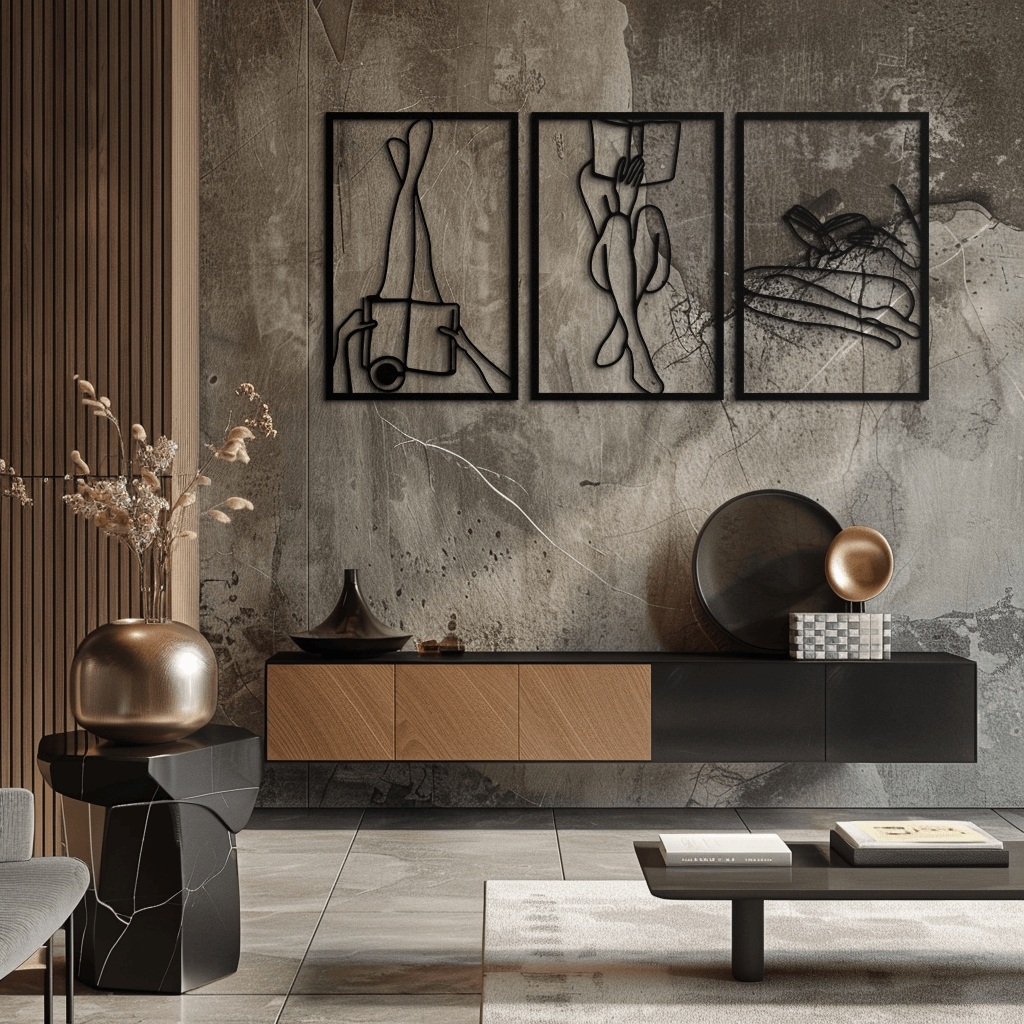 Reading Woman Metal Wall Art - Modern Minimalist Steel Wall Decor - KAF026 - Tampa Home & Garden Store