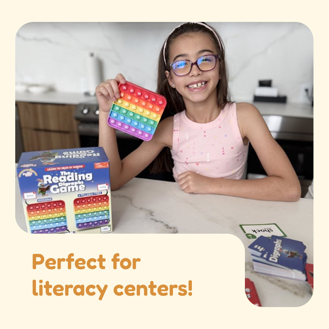 Reading Rockstar Bundle rainbow pop-it toy by The Fidget Games, colorful educational reading toy on Tampa Home & Garden Store