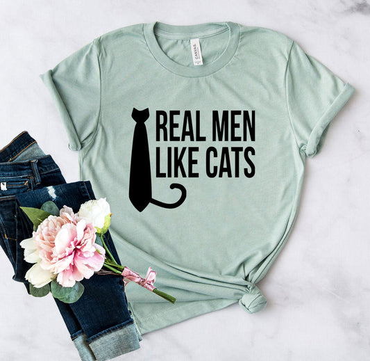 Real Men Like Cat T-Shirt - Tampa Home & Garden Store