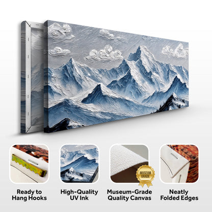 Mountain Minimalist Wall Art canvas set, blue peaks, 3-panel Tailored Canvases crafting canvas on Tampa Home & Garden Store