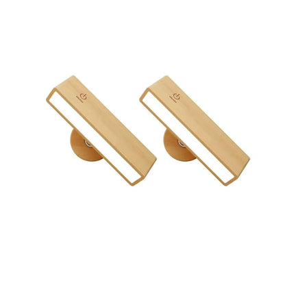 Rechargeable Wall Sconce with Remote Control – Adjustable Brightness Wood Wall Light for Versatile Lighting