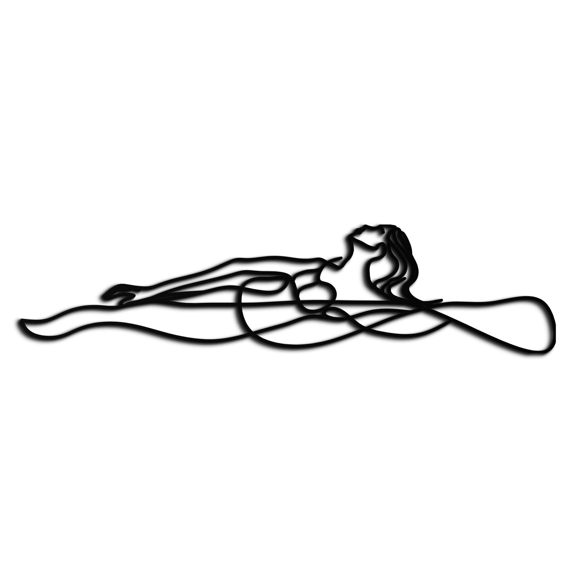 Reclining Woman Metal Wall Art - Minimalist Line Art Decor - KAF079 - Tampa Home & Garden Store