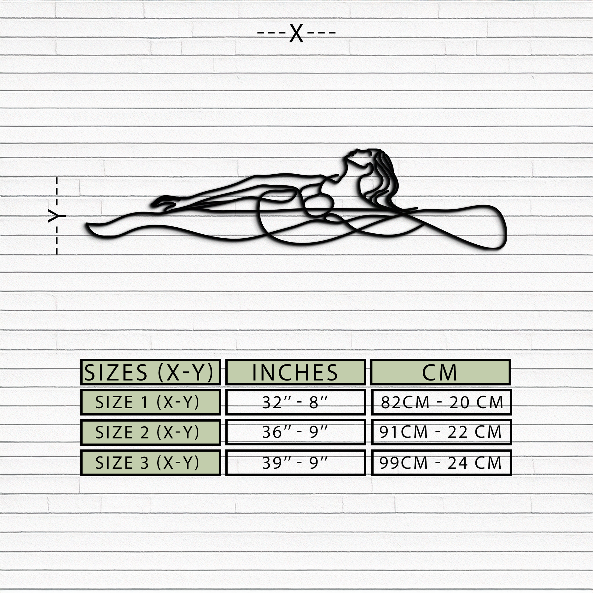 Reclining Woman Metal Wall Art - Minimalist Line Art Decor - KAF079 - Tampa Home & Garden Store