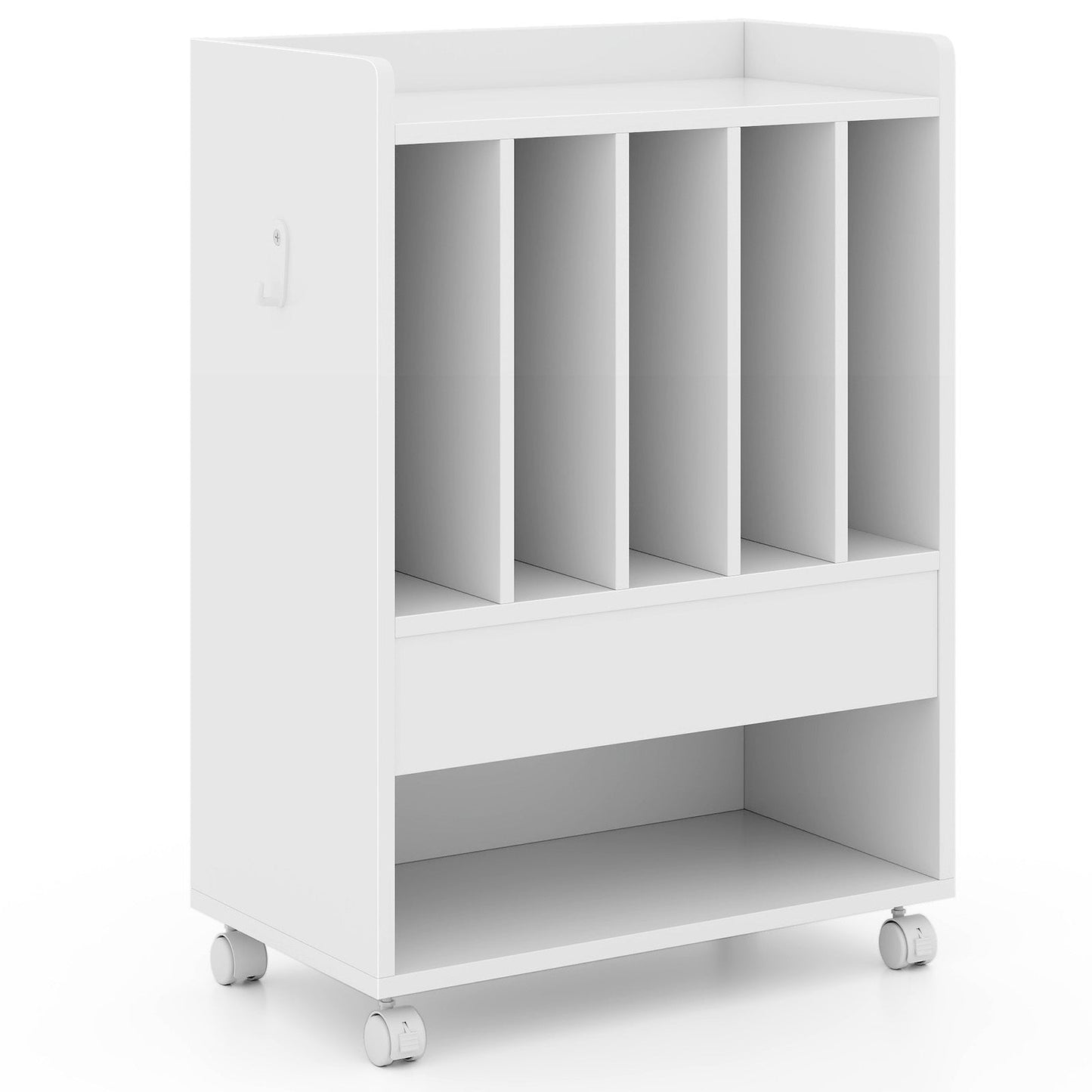 Soporte para tocadiscos con cajón - Blanco