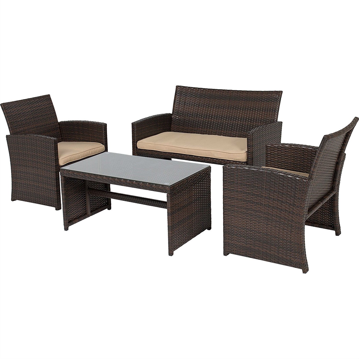 Rectangle 59 x 31-inch Solid Wood Patio Dining Table with Center Umbrella Hole - Tampa Home & Garden Store