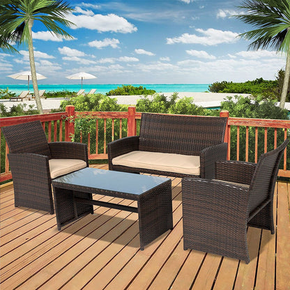 Rectangle 59 x 31-inch Solid Wood Patio Dining Table with Center Umbrella Hole - Tampa Home & Garden Store