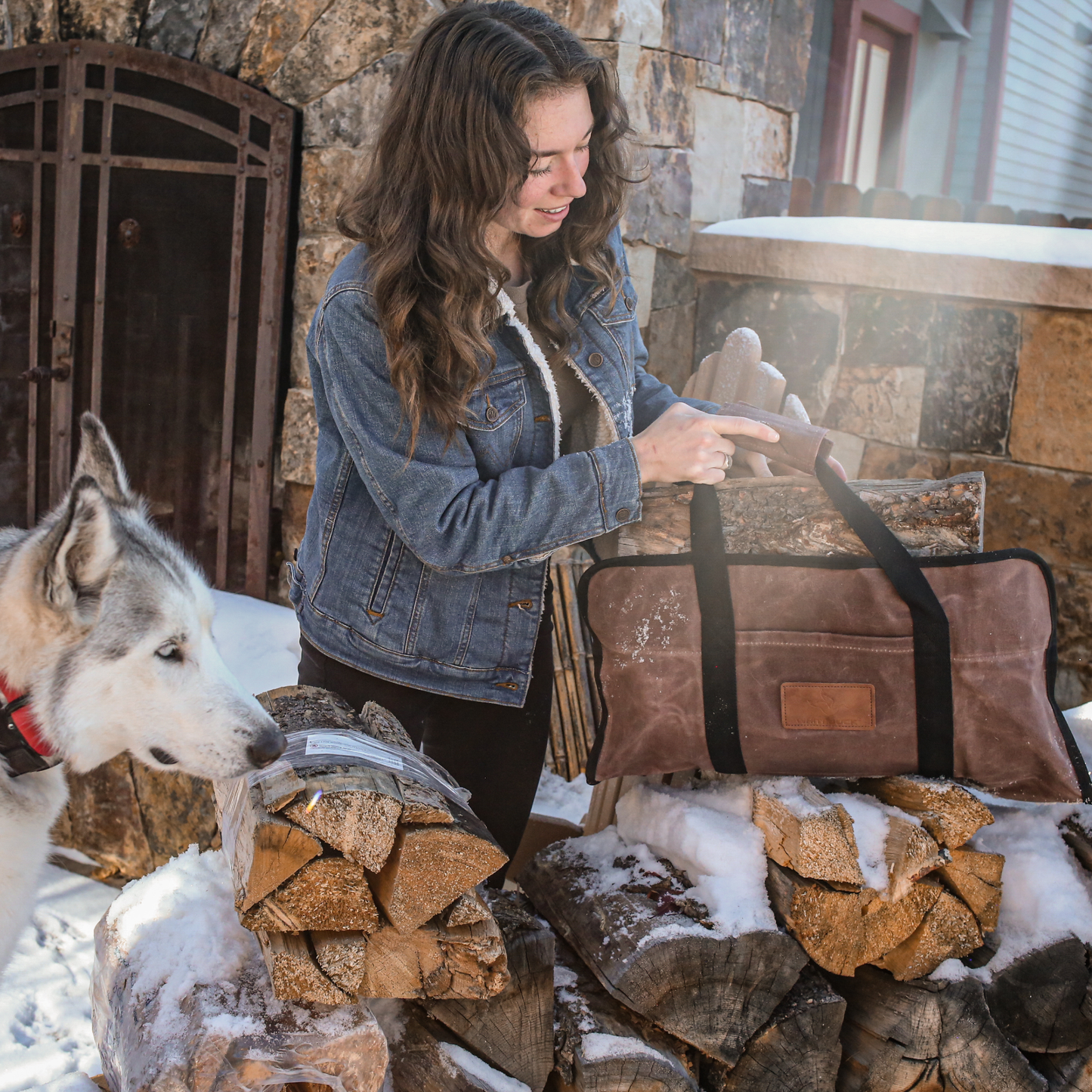 Rectangle Canvas Firewood Log Carriers - Tampa Home & Garden Store