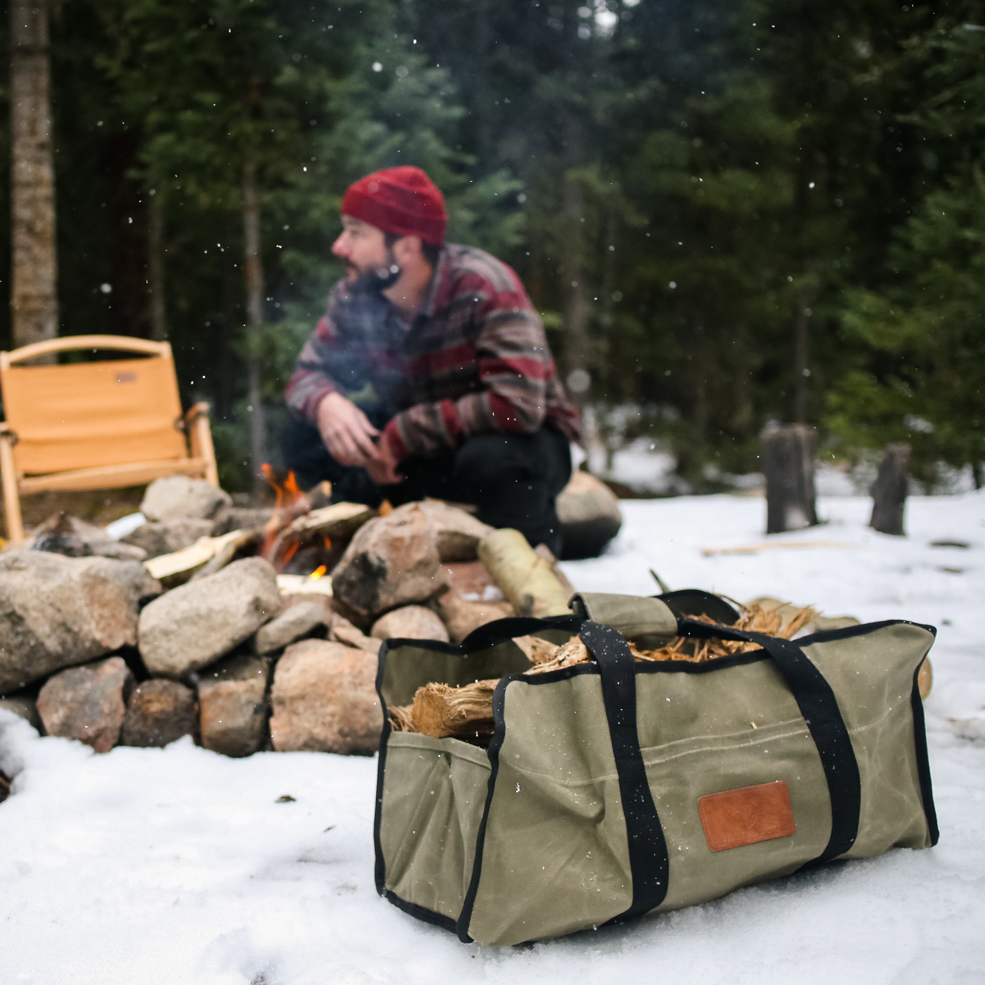 Rectangle Canvas Firewood Log Carriers - Tampa Home & Garden Store