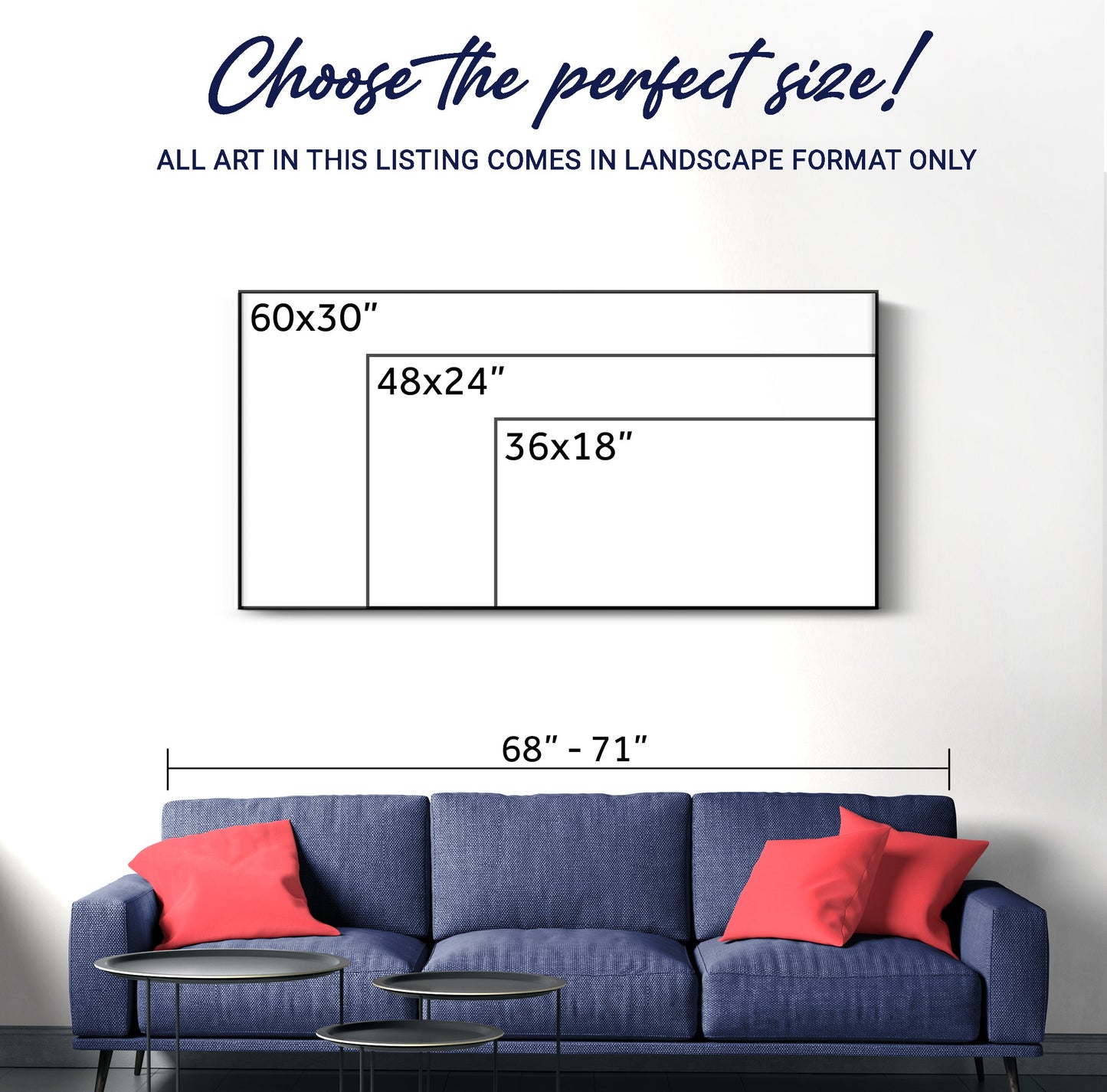 Tailored Canvases The Best View Cool Wall Art canvas sizes 60x30, 48x24, 36x18, 68-71 in on Tampa Home & Garden Store