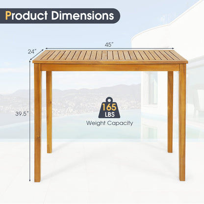 Rectangular Indoor and Outdoor Bar Height Table for Garden - Tampa Home & Garden Store