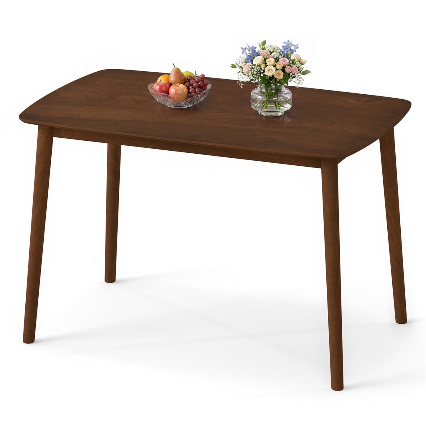 Rectangular wooden dining table for 4 in coffee finish by DirectDeals on Tampa Home & Garden Store