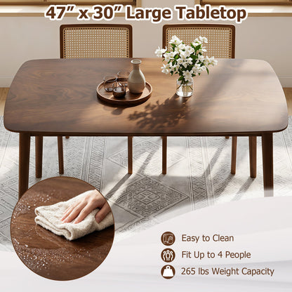 Rectangular Dining Table for 4 in coffee finish with walnut grain by DirectDeals on Tampa Home & Garden Store