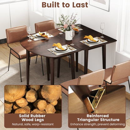 Rectangular Wooden Dining Table for 2-4 34 Inch Farmhouse Solid Wood Kitchen Table