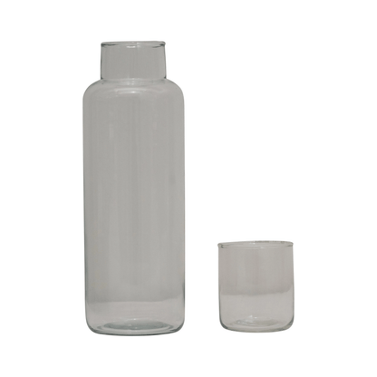 Recycled Glass Decanter with Drinking Glass, Set of 2 - Tampa Home & Garden Store
