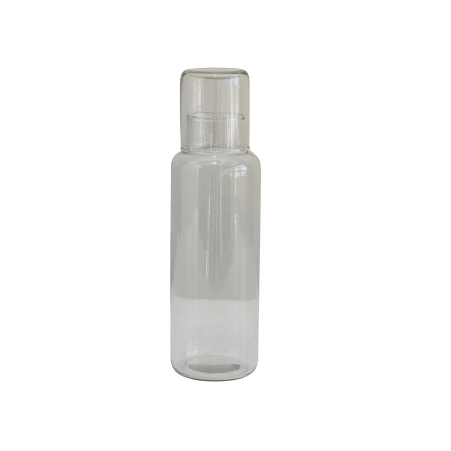 Recycled Glass Decanter with Drinking Glass, Set of 2 - Tampa Home & Garden Store