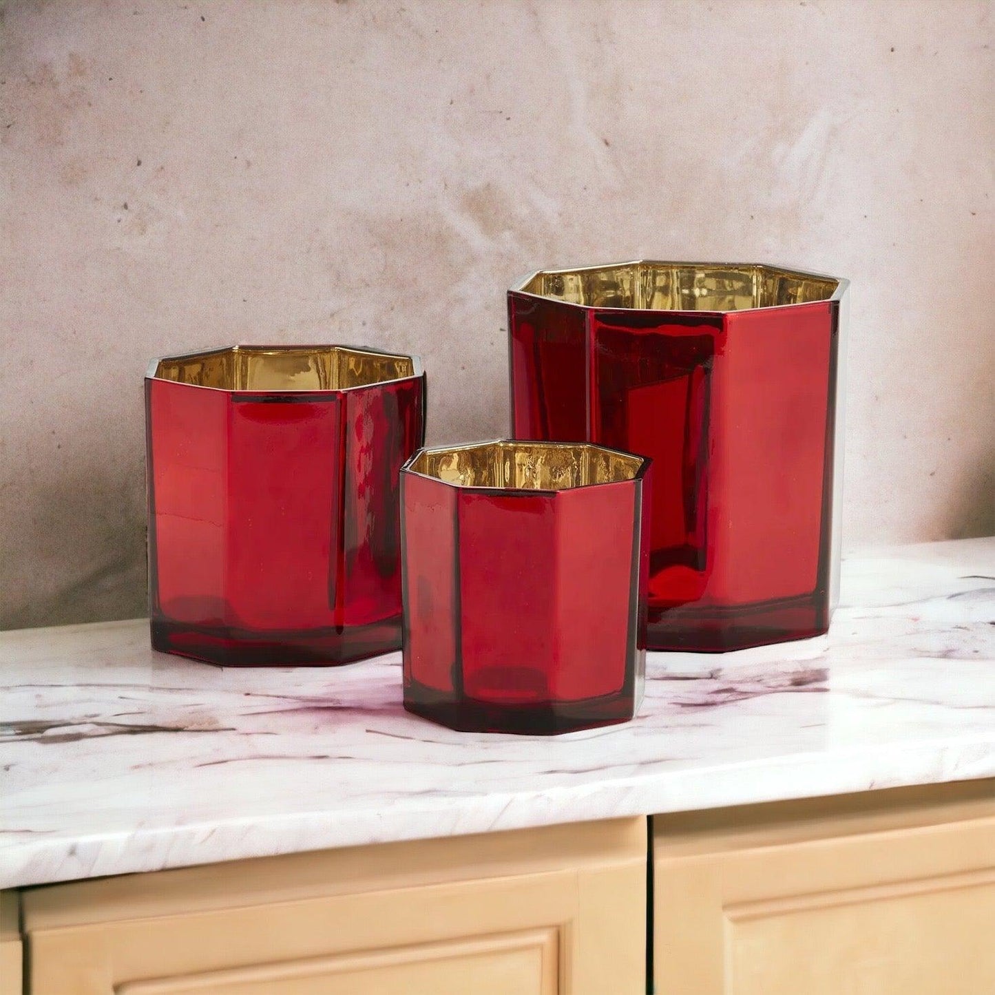 Red Candle Vase - Tampa Home & Garden Store