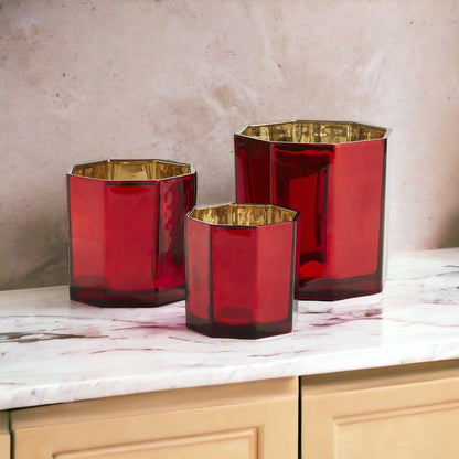Red Candle Vase - Tampa Home & Garden Store