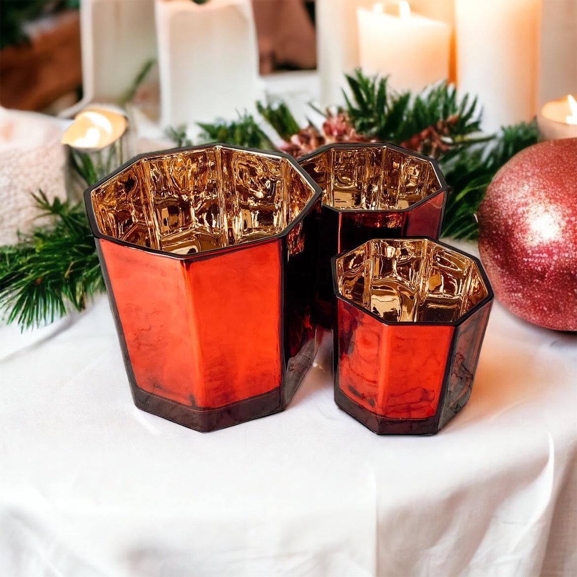 Red Candle Vase - Tampa Home & Garden Store