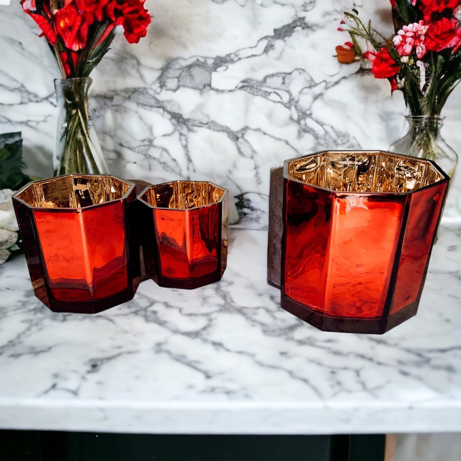 Red Candle Vase - Tampa Home & Garden Store