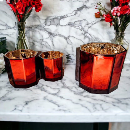 Red Candle Vase - Tampa Home & Garden Store