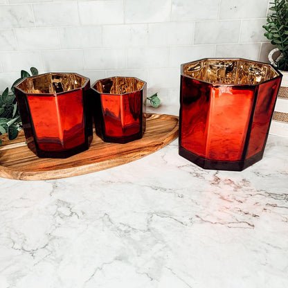 Red Candle Vase - Tampa Home & Garden Store