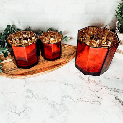 Red Candle Vase - Tampa Home & Garden Store